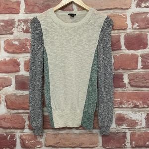 Theory Sweater Women's Size P Multicolor Colorblock Boucle Knit Long Sleeve